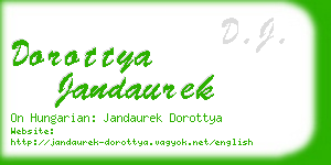 dorottya jandaurek business card